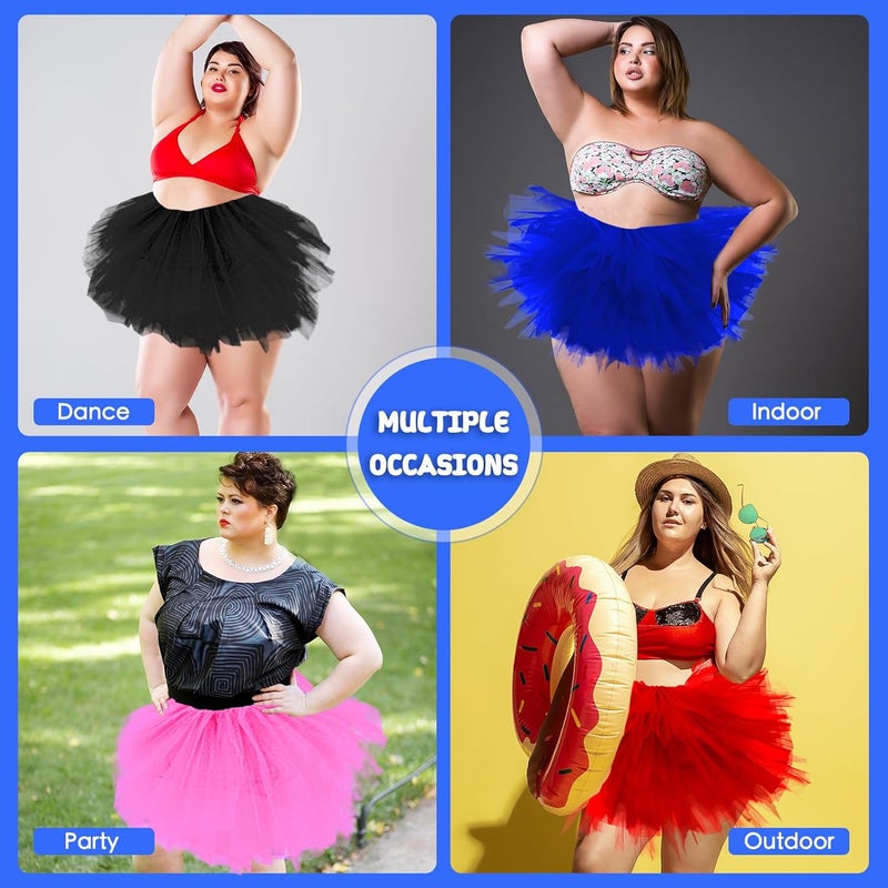 Fynnsure 5 Layers Plus Size Tutu Skirts for Women Extra Large Tulle Skirt 80s Adult Tutu Skirts Tutus Halloween Costumes - Image 2